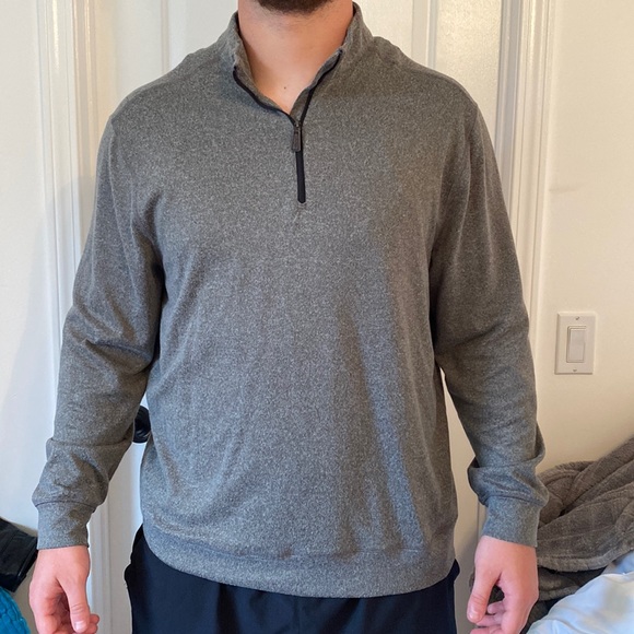 Mens Quarter Zip Lightweight Pullover - Picture 1 of 2